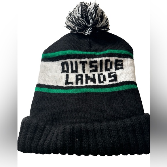Retro Black & Green Outside Lands Concert Festival Men’s Beanie OS MINTY - Picture 1 of 5